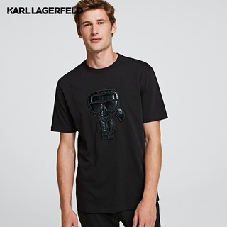 สตรีทแฟชั่น Karl Lagerfeld IKONIK PUFFER T-SHIRT เสื้อยืดผู้ชาย แฟชั่น