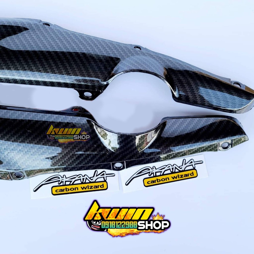 ครอบโช๊คหลังเคฟล่า5D w110i2012-2018 พร้อมสติ๊กเกอร์