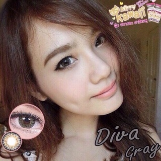 🕸Bigeyes/Mini Diva Gray🕸สายตา-0.75,-2.25,-3.25,-4.00,-4.25,-5.00(Kitty kawaii)