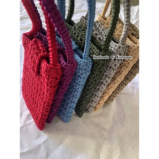 🧶กระเป๋าถักcutebag ลายดอกพิกุล🧶ครอสบอดี้🧶สายยาว