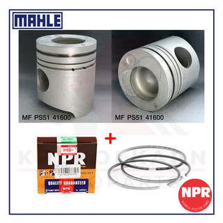 MAHLE ลูกสูบ+แหวน NPR สำหรับ MITSUBISHI TRUCK 11945cc TURBO รุ่นเครื่อง 6D24-T 3V