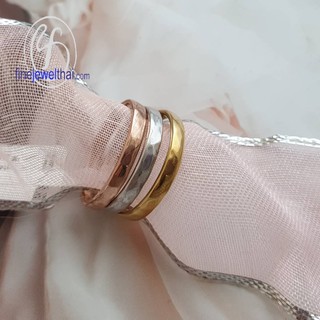 Finejewelthai แหวนทองคำขาว-แหวนทอง-แหวนพิ้งค์โกลด์-แหวนแต่งงาน/ White Gold-Gold-Pink Gold-Ring-R122800(ราคาต่อ 1 วง)