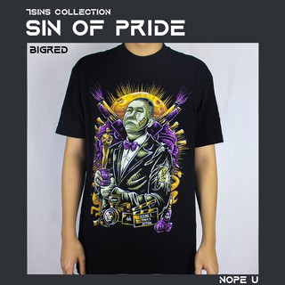 เสื้อล้อเลียนบิ้กแดง ออสก้าเรียกน้ำตา เสื้อการเมือง เสื้อยืดสีดำ (7 sins collection)