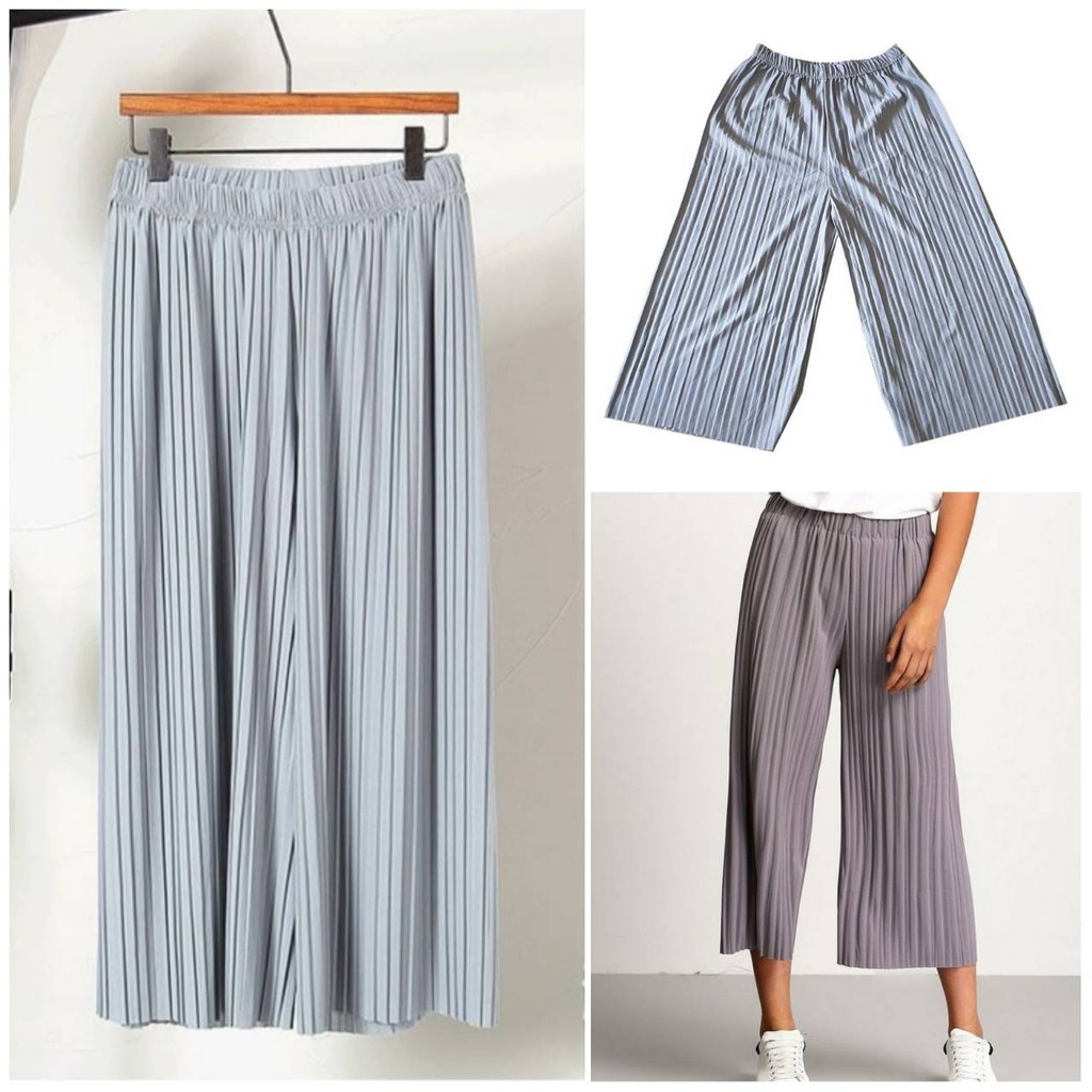 กางเกง 5 ส่วน กางเกงคนอ้วน กางเกงขาพลีท ใส่สบาย อัดกลีบ พริ้วทรงสวย - รูปที่ 7