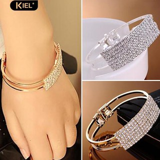 สร้อยข้อมือกำไลข้อมือสตรีข้อมือใหม่ Elegant กำไลข้อมือคริสตัลข้อมือ Bling Lady