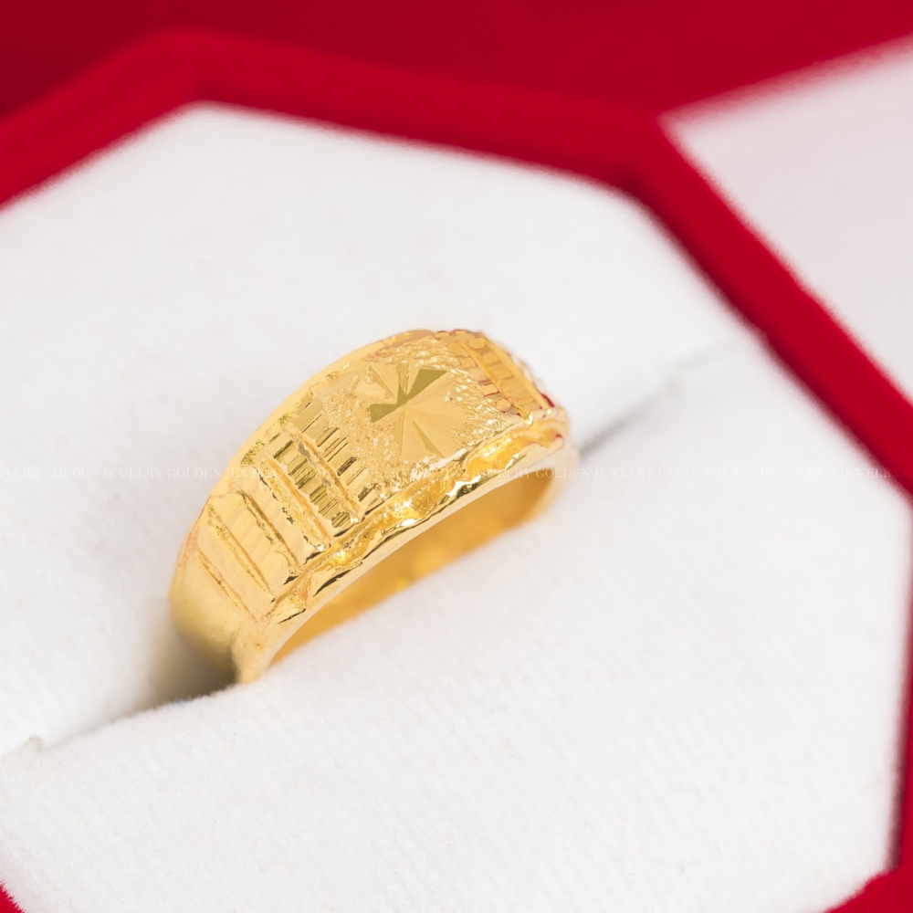 GDJ  แหวนทอง 2 สลึง/ ค้าส่ง ทองโคลนนิ่ง ทองไมครอน ทองหุ้ม ทองเหลืองชุบทอง ทองชุบ GDR021-1