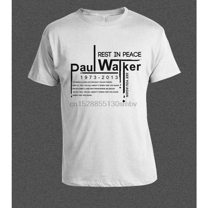 เสื้อยืด พิมพ์ลาย Paul Walker Rip Fast And Furious Tribute Memorial สําหรับครอบครัว