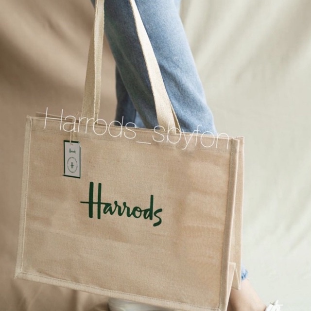 ลดเพิ่ม10% ทักแชทเพื่อรับโค้ด) Harrods *พร้อมส่ง* กระเป๋าผ้า รุ่นใหม่ล่าสุด  ของแท้ 100% จากอังกฤษ🇬🇧 | Shopee Thailand