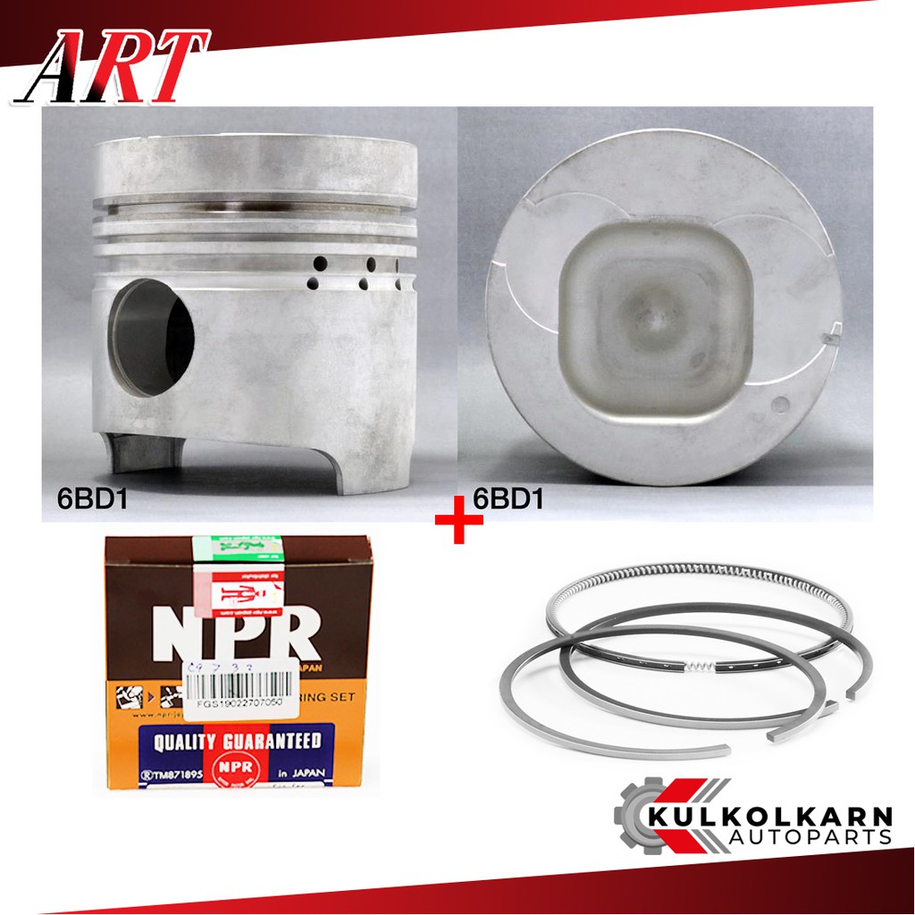 ART ลูกสูบ/แหวน NPR สำหรับ ISUZU JCM'1980 NPR NKR รุ่นเครื่อง 6BD1 / 4BD1 (ราคาต่อ 1 ลูก)