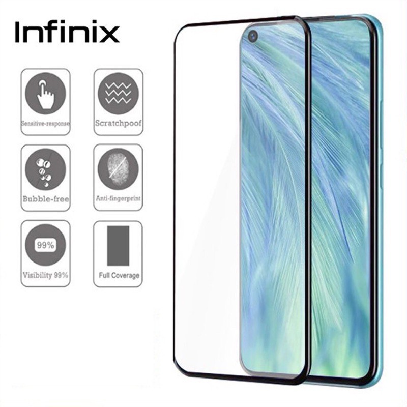 ฟิล์มกระจกเต็มจอ infinix /Hot8/Hot9 Play Tecno Spack5Air/Tecno Spack6Air/Wiko U10 /Wiko U20/Hot10/Ho