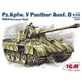 โมเดลประกอบ ICM Model ขนาด 1/35 ICM35361 Pz.Kpfw.V Panther Ausf.D, WWII German Tank