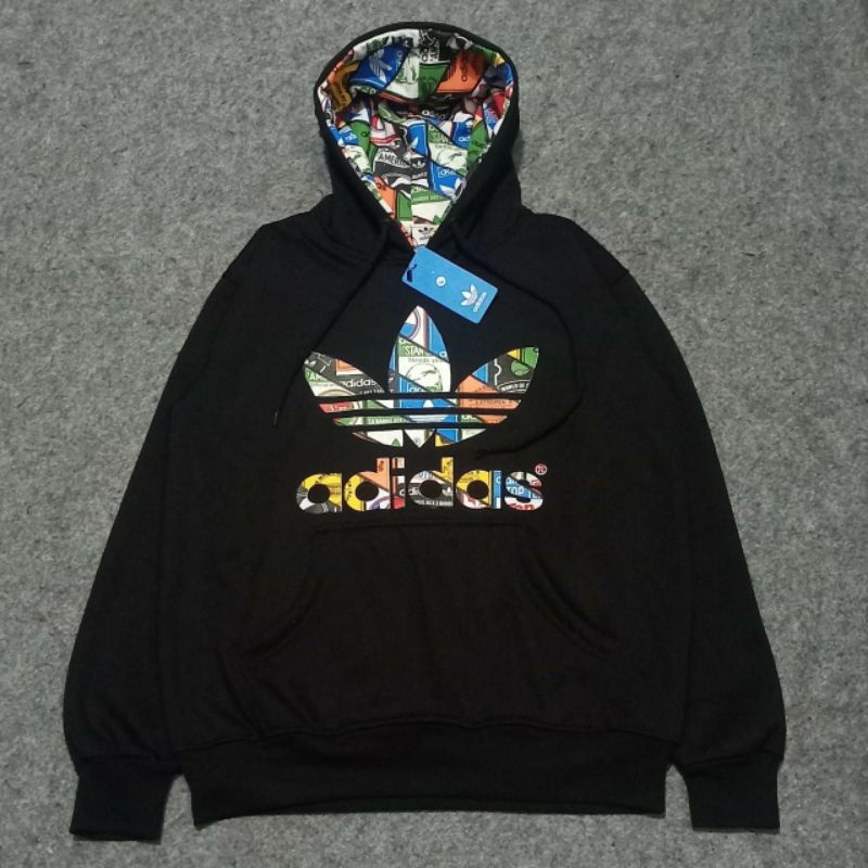 Adidas multicolor camo Zipper pull tag &amp; label tripoil hoodie Jacket