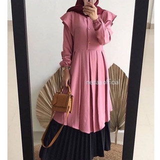 (จ่ายเงินปลายทาง) Tunik NEDA BUSUI Earth DRESS MOSCREPE PREMIUM