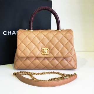 * SOLD* 💋💋กระเป๋า Chanel COCO 9.5" Lizard Handle