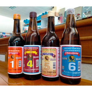 แชล็กทาไม้/ย้อมไม้ เบอร์ 1-4-5-6-7 แชล็กเครือบเงา เชลแล็ค