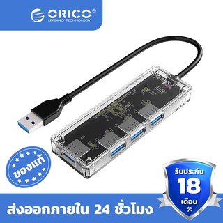 orico usb 3 . 0 hub high speed 4 พอร์ต usb อะแดปเตอร์แยกการ์ดรีดเดอร์ otg all in one สําหรับคอมพิวเตอร์พีซี*（TA1U3-4A）