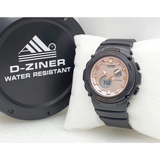 D-ZINER 8301นาฬิกาข้อมือผู้หญิง Quartz Hybrid digital analogเครื่องญี่ปุ่น ทรงกลม35mm.สีสันสดใสสวยงาม พร้อมกล่อง