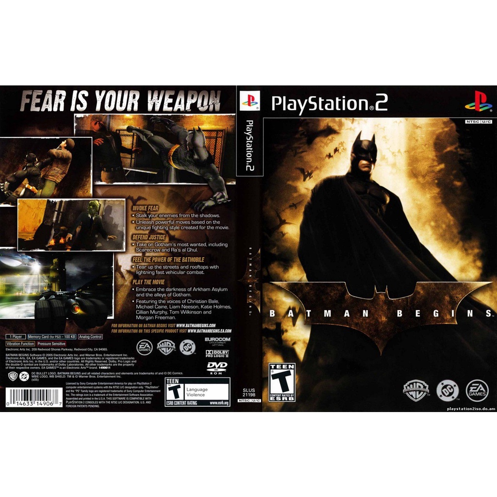 แผ่นเกมส์ PS2 Batman Begins   คุณภาพ ส่งไว (DVD)