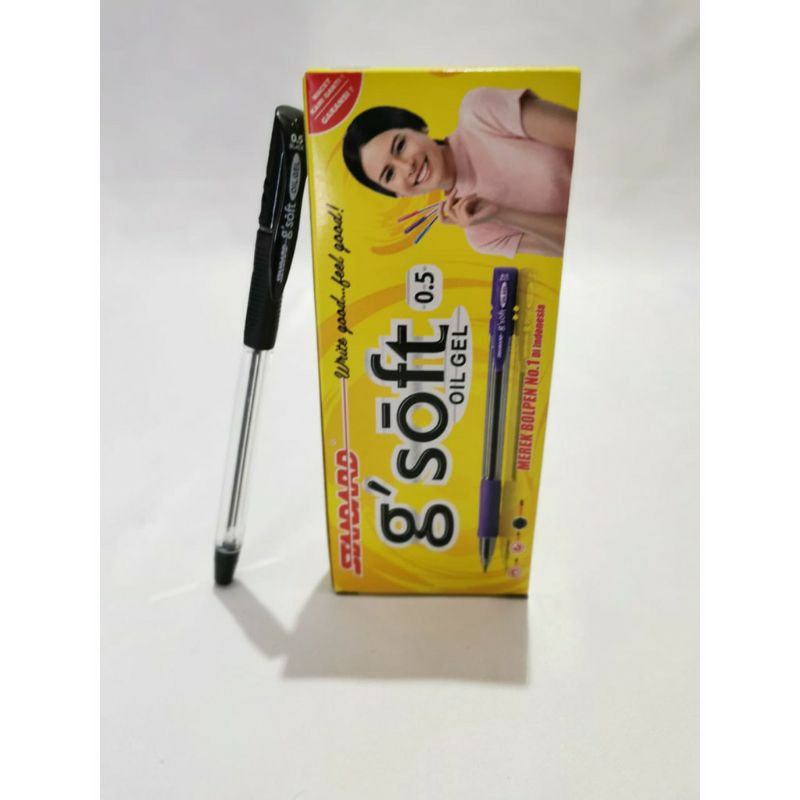 RK STANDARD Pen gsoft Oil Gel 0.5 เนื้อหา 12 gsoft 0.5 BLACK Bulpen /