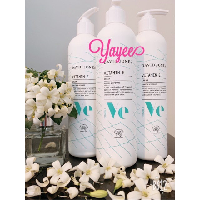 David Jones Body Cream Vitamin E 500ml (สินค้า พร้อมส่ง) yayee244665