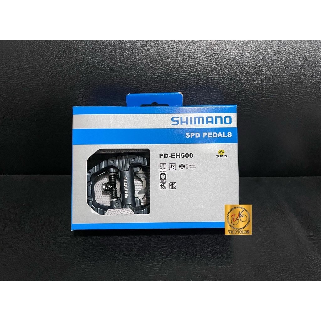 SHIMANO EH500 SPD FLAT PD-EH500 พร้อม SM-SH56 83g (กล่อง) Platform Clipless แป้นเหยียบ