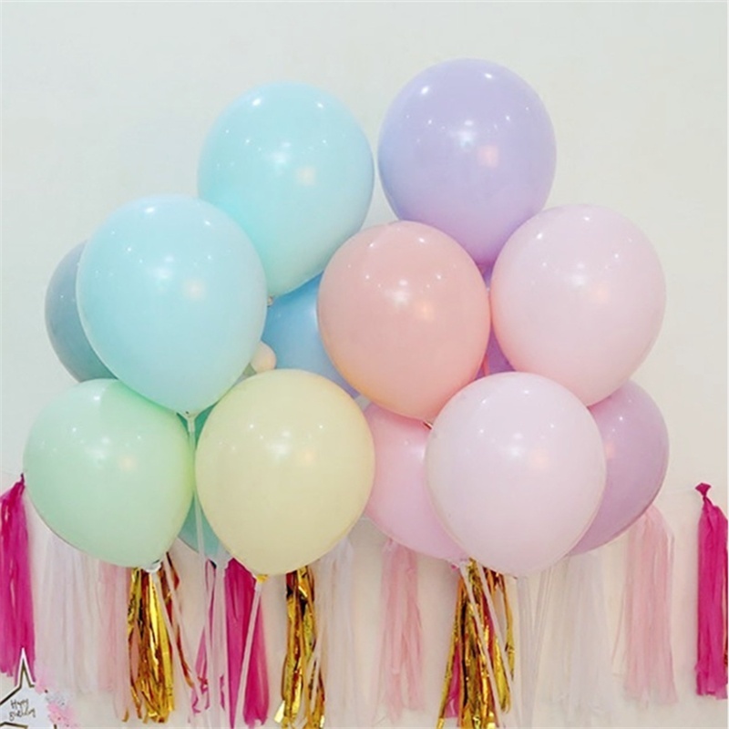 ลูกโป่งยางรูปมาการอง 10 นิ้วสําหรับตกแต่งปาร์ตี้วันเกิด 10 ชิ้น - รูปที่ 2