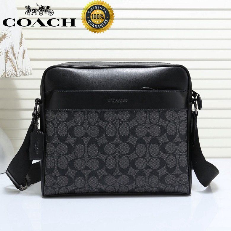 Coach original messenger shoulder bag men's fashion casual business bag in  stock 28456 24Zb | Shopee Thailand