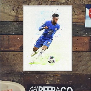 โปสเตอร์ ผ้าแคนวาส คัลลัม ฮัดสัน-โอดอย (2) เชลซี Callum Hudson-Odoi Chelsea ภาพวาด ศิลปะ นักบอล นักฟุตบอล