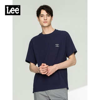 เสื้อยืดพิมพ์ลายแฟชั่น Lee21 ฤดูใบไม้ร่วงสินค้าใหม่สบายรุ่นคอกลมหลากสีชายเสื้อยืดแขนสั้นแนวโน้ม LMT0011034DR-