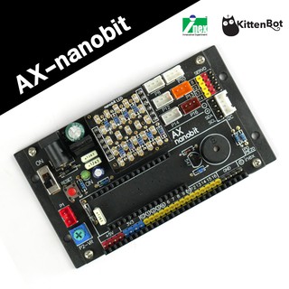 INEX AX-Nanobit  บอร์ดเชื่อมต่อสำหรับขยายความสามารถของ Nanobit/Makecode/microbit/ไมโครบิต/นาโนบิต/coding