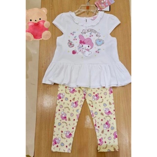ชุดเซตเสื้อกางเกง Sanrio แท้ ลดเกือบ 50 % ใหม่ป้ายห้อย Size 110-160 ชุดซานริโอ้ ชุดเมโลดี้ ชุด Melody