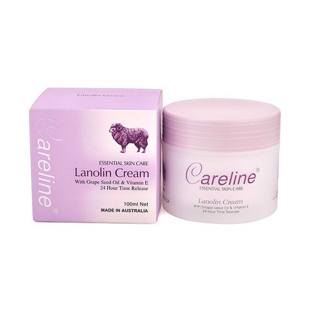 Careline Lanolin Cream With Grape Seed Oil &amp; Vitamin E ขนาด 100 ml.