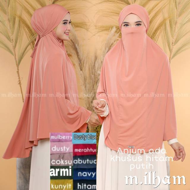 KHIMAR ANJUM ORIZINAL M.ILHAM NOPED STRAP GOOD JERSEY
