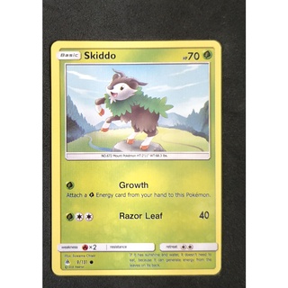 Skiddo Basic 9/131 เมเคิล Pokemon Card (Normal) ภาษาอังกฤษ