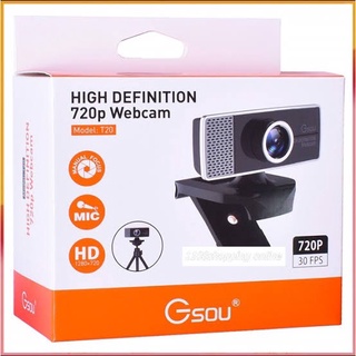 กล้องเว็ปแคม Gsou T20 HD 1280x720P Webcam Computer มีไมค์ในตัว