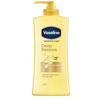 Vaseline Intensive Care Deep store lotion 550 ml.สูตร สีเหลือง ฟื้นฟู บำรุงผิว ที่ แห้งกร้าน อย่างมีประสิทธิภาพ