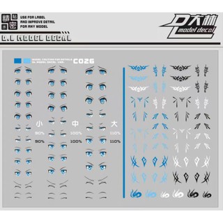 ดีคอลน้ำ [D.L. Model] C025 C026 Model Caution For Details Decal Ver 1/100 1/144 Water Decal C 025 026