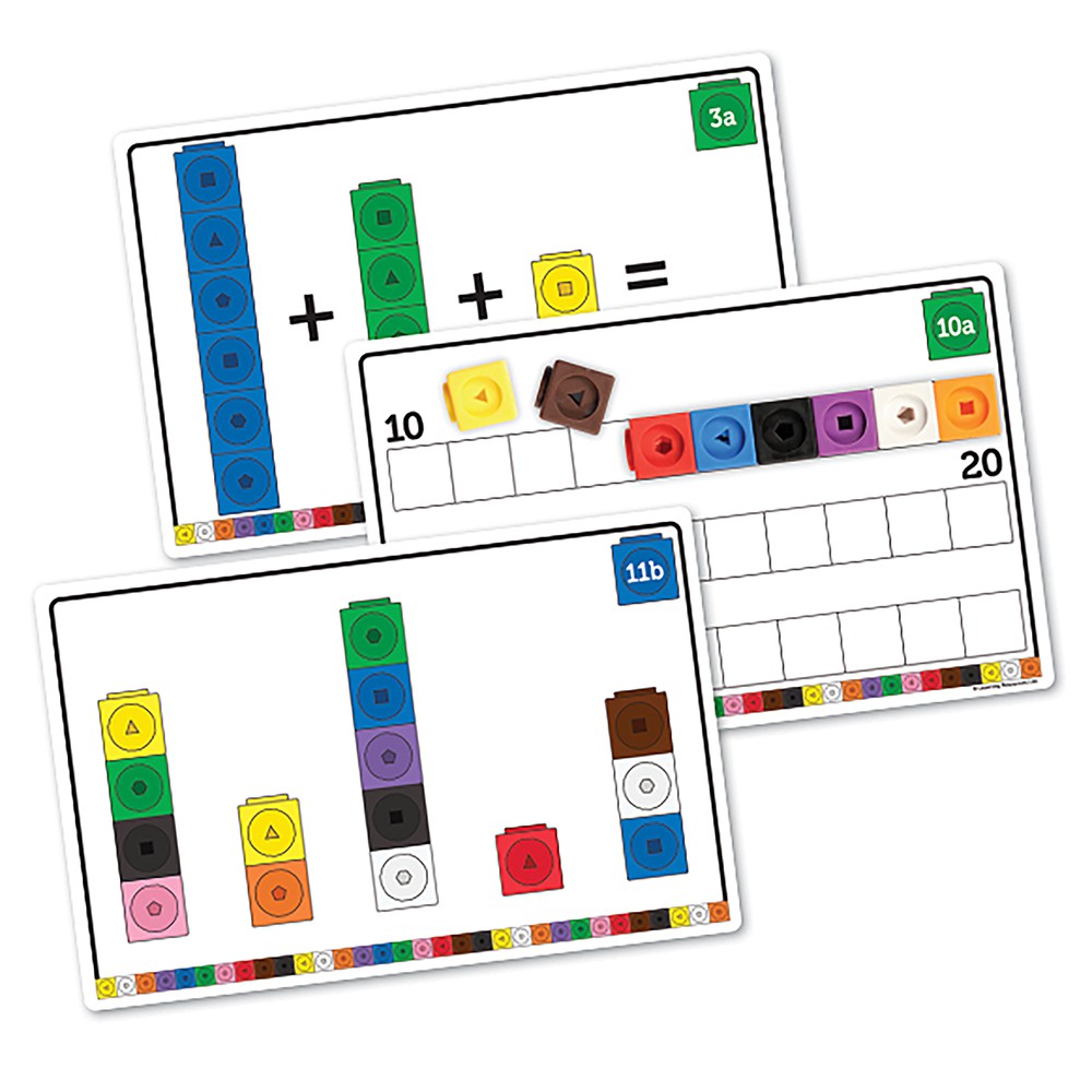 Learning Resources مكعبات رياضيات ملونة (100 قطعة) ‏(4+ سنوات) — صورة 3