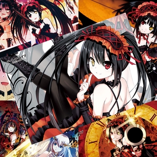 8pcs HD poster animation DATE A LIVE Tokisaki Kurumi anime HD surrounding dormitory room wall stickers wallpaper