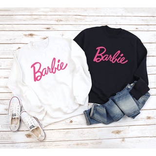 เสื้อกันหนาวคอกลม แขนยาว ลาย Barbie สไตล์สตรีท สําหรับผู้หญิง