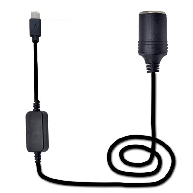 RR USB C Type C ชาย 5V ถึง 12V ซ็อกเก็ตรถสายไฟสําหรับเครื่องบันทึกการขับขี่สุนัขอิเล็กทรอนิกส์เครื่อ