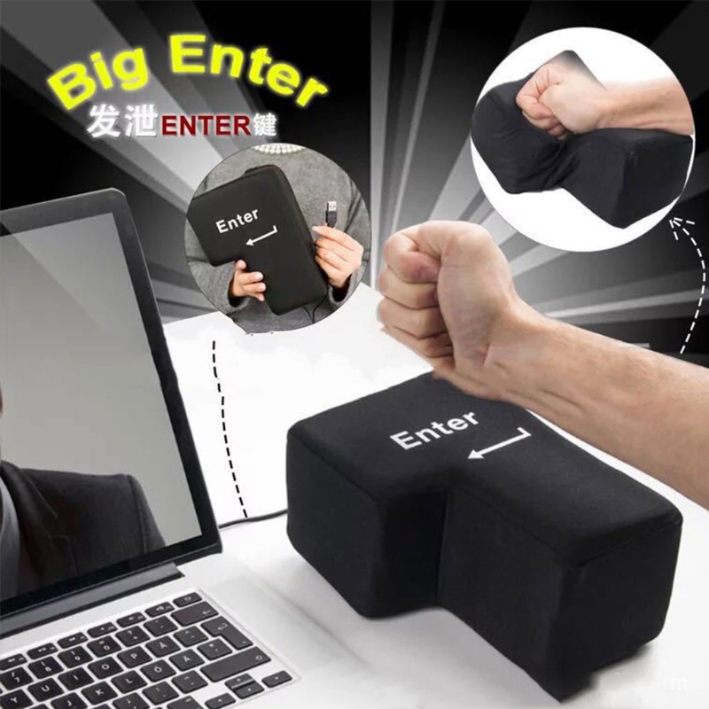 Stay Big Enter Key หมอนปุ่ม Usb ขนาดใหญ่เข้าสู่ความเครียด Reliever เบาะของเล่น