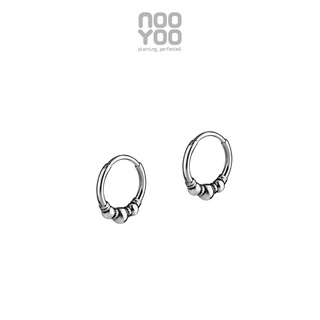 NooYoo ต่างหูสำหรับผิวแพ้ง่าย Hoop Ethnic Surgical Steel