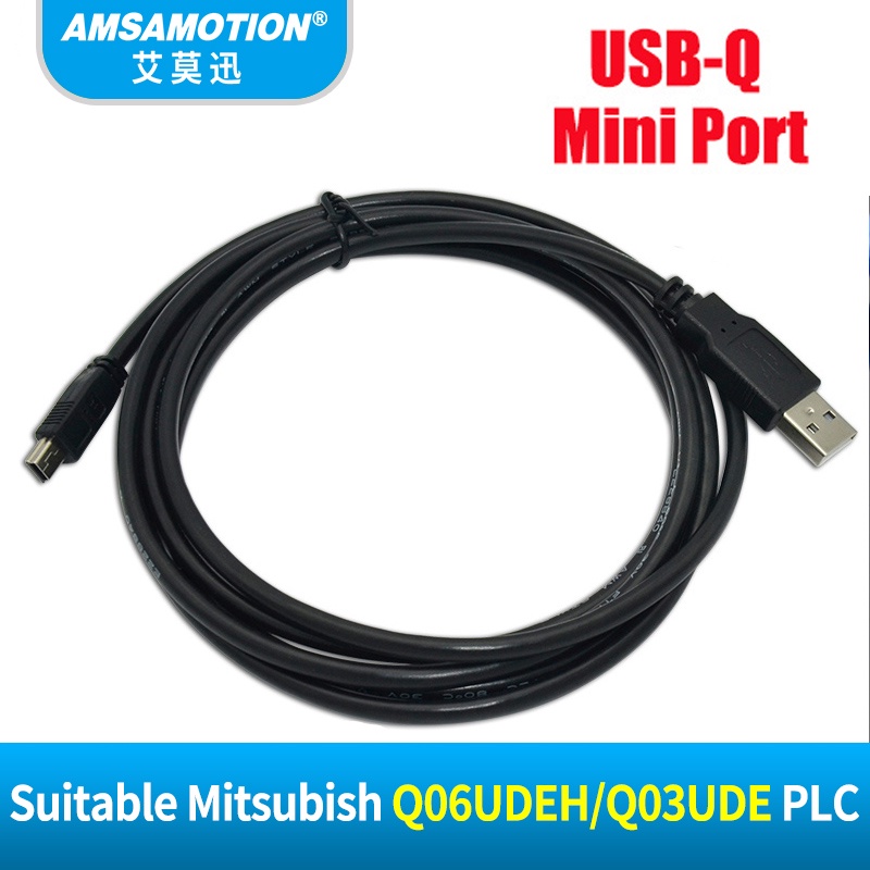 SZ USB-Q เหมาะสําหรับสายการเขียนโปรแกรม Mitsubishi Q Series USB-Q06UDEH Q03UDE USB ถึง Mini พอร์ตดาว