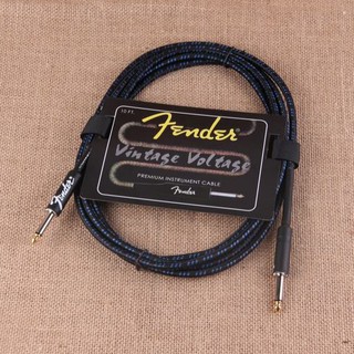 FENDER สายแจ็คกีตาร์อย่างดี 3m ของแท้ หัวตรงสองด้าน (สีน้ำเงินดำ)