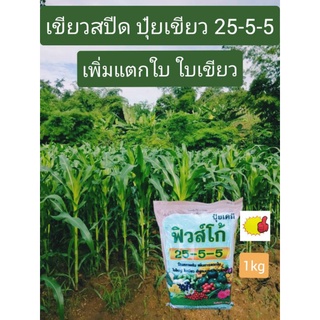 ปุ๋ยเกล็ด ปุ๋ยเกร็ด 25-5-5ปุ๋ยทางใบ ปุ๋ยบำรุงต้น บำรุงใบ ปุ๋ยเขียว ปุ๋ยเกร็ดเร่งต้นเร่งใบ 1kgฟิวส์โก้