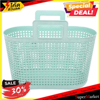 🔥The Best!! ตะกร้าผ้าเหลี่ยมหูหิ้ว HH-1099-GN สีเขียว ตะกร้าผ้า LAUNDRY BASKET DKW IN SPACE HH-1099-GN GREEN