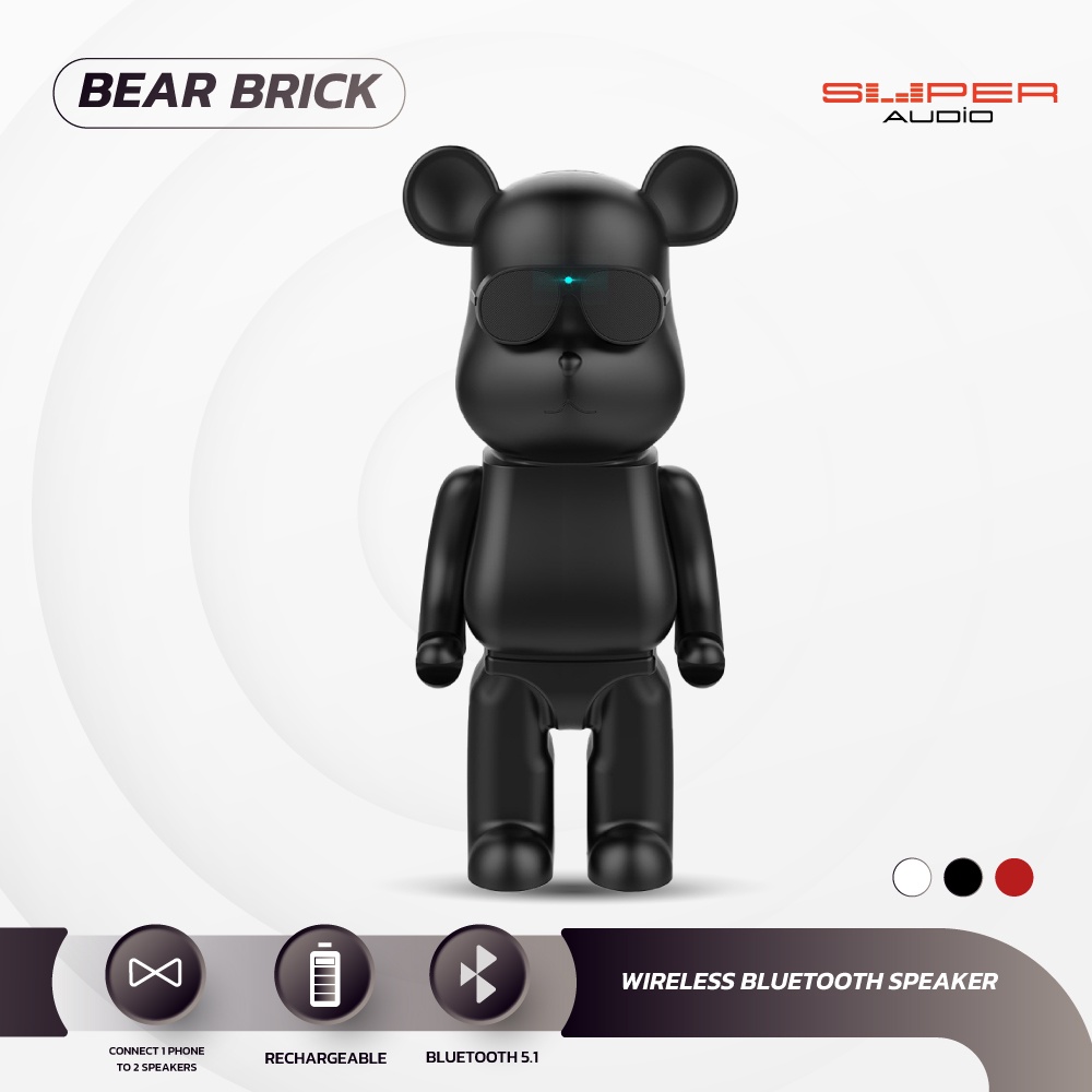 ลำโพงบูลทูธไร้สายน้องหมีสุดเท่ห์ เสียงเพราะ Bearbrick Wireless Speaker ...