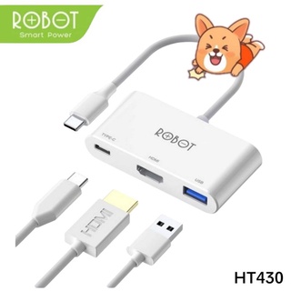 ROBOT HT430 TYPE C  TO HDMI/USB3.0 WHITE 3-IN-1