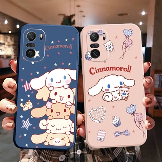 เคสโทรศัพท์มือถือ ขอบสี่เหลี่ยม ลาย Cinnamoroll สําหรับ Redmi Note 11 9C 11S Redmi 10C 10A 10 Prime 5G POCO M4 Pro X3 GT F3 C31 M2